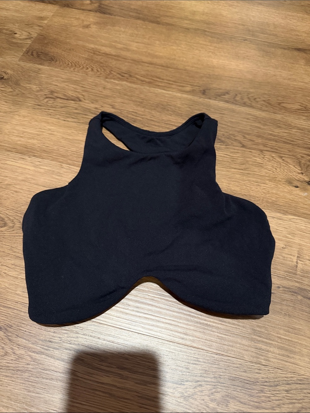 BuffBunny Black Racerback Cropped Sports Bra